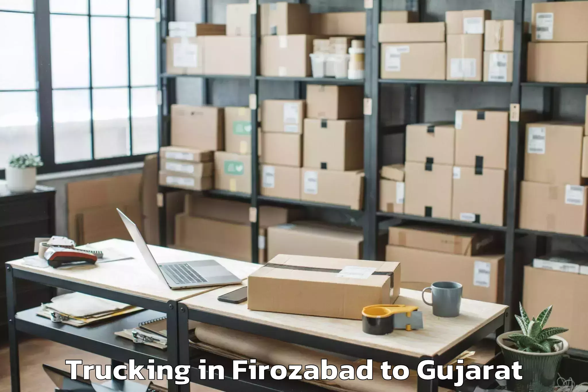 Efficient Firozabad to Dediapada Trucking